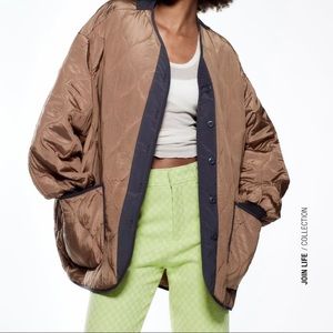 Zara Water Repellent Puffer Jacket